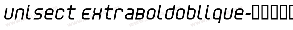 Unisect ExtraBoldOblique字体转换